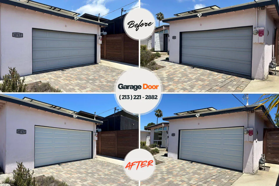 Before and after: garage door repair Metolius, OR